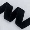 Black velvet suede ribbon with stitched edges for DIY crafts and garment accessories - 2.5cm*10 Yards / Black