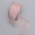 Roze doorschijnend organzalint met parelmoerglans op rol voor geschenkverpakkingen - 3.8cm*20 Yards / Roze