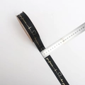 Nastro nero a coste da 2,5 cm con stampa dorata love you forever e cuoricini - Altre dimensioni personalizzabili