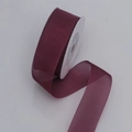 Translucent bordeauxrood chiffon lint op rol voor cadeauverpakking en haaraccessoires - 2.5cm*20 Yards / Donkerrood