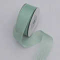 Lichtgroene iriserende organza lintrol voor bloemverpakkingen en haarstrikken - 2.5cm*20 Yards / Bonengroen