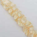 Nastro di raso plissettato color champagne per cucito di lusso e decorazione di regali - 3,5 cm di Larghezza / Giallo