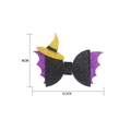 Fermaglio per capelli a pipistrello glitterato di Halloween con cappello da strega - Fermaglio per Capelli con Fiocco Cappello da Strega