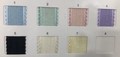 Detail of scalloped edge decorative ribbons in seven assorted colors for DIY gift wrapping - Customizable Other Colors