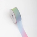 Rollo de cinta de organza con degradado arcoíris para manualidades, lazos y regalos - Cinta Degradada de Color Claro / 2.5cm*30 Yards
