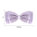 Lichtpaarse tule strik met strassteentjes, afmetingen 14,5 cm breed en 7 cm hoog voor DIY - Paars (14.5cmx7cm)