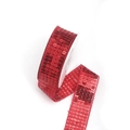 Rolle mit roten quadratischen Paillettenborten für Tanzkleider und Nähzubehör - Rot (2.7cm*5 Yards)