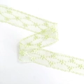 Hellgrünes 4cm Sternen-Spitzenband mit Stickerei für DIY-Bastelarbeiten und Deko - Grüner Stern (5 Yards)