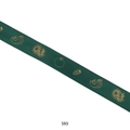 Dark green polyester ribbon with gold fruit patterns for gift box packaging decor - Dark Green (593#)