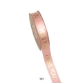 Roze satijnen lint met gouden foliedruk I MISS YOU voor geschenkverpakking - Lotusroze [2.5cm*45 Yards] 161#