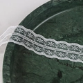 Weiße florale Spitzenborte mit geometrischen Mustern für Kleidung DIY und Geschenkverpackung - 14w25mm