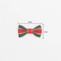 Mini lazo de Navidad rojo y verde con hilo dorado para manualidades DIY - Estilo 4 (2.8cm*1.5cm)