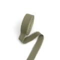 Cinta de algodón y lino verde oliva con bordes deshilachados para ramos y papel de regalo - Verde Oscuro (2cm*9m) 117#