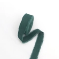 Cinta de algodón verde bosque oscuro con bordes deshilachados para ramos de boda - Verde Navidad (2cm*9m) 27#