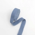 Cinta de algodón y lino con bordes deshilachados azul grisáceo para ramos y regalos - Azul Bruma (2cm*9m) 89#