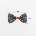 Mini lazo de cuadros escoceses verde y azul con cinta roja para accesorios DIY - Estilo 1 (5cm*2.5cm)
