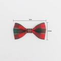 Lazo navideño de cuadros rojos y verdes de 5cm con hilo dorado para decorar DIY - Estilo 2 (5cm*2.5cm)