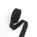 Frayed edge handmade black cotton linen ribbon roll for gift wrapping and floral bouquets - Black (2cm*9m) 3#