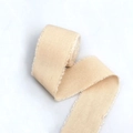 Cinta de lino y algodón deshilachada en color beige champán para ramos y tarjetas DIY - 4cm*5m de Largo / Amarillo Claro