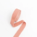 Frayed edge cotton linen ribbon in dusty rose pink for floral bouquets and gift wrapping - Dai Pink (2cm*9m) 104#