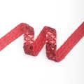 Glinsterende rode lovertjesband in golfvorm voor danskostuums en DIY naaiwerkjes - 2cm*3 Yards / Rood