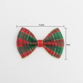 Lazo de Navidad a cuadros rojos y verdes 5,5cm con borde dorado para manualidades - Estilo 3 (5.5cm*4cm)