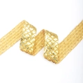Gouden paillettenlint met visschubpatroon voor DIY-knutselen en kostuumaccessoires - 3.5cm*3 Yards / Goud