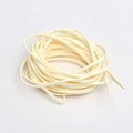 Spool of cream-colored flat faux suede cord for DIY jewelry and crafts making - 6 Meters / Champagne