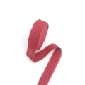 Deep pink frayed edge cotton linen ribbon for gift wrapping and floral bouquet decoration - Red (2cm*9m) 26#