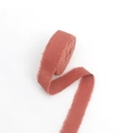 Frayed edge linen cotton ribbon in terracotta red for elegant bouquet gift wrapping - Rust Red (2cm*9m) 105#