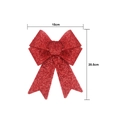 Funkelnde rote Glitzerschleife für Weihnachtsdeko und Geschenke, Größe 15cm x 20,5cm - 16cm*20.5cm / Rot