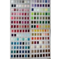 Detailed color swatch chart featuring 168 satin ribbon shades with official names and codes - Mixed Color Swatch