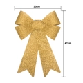 Große goldene Glitzerschleife 33x47cm für Weihnachten und festliche Dekorationen - 33cm*47cm / Gold