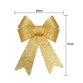 Fiocco glitterato dorato per Natale decorazione festa 23cm x 31cm ornamento scintillante - 23cm*31cm / Oro