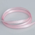 Nastro di raso poliestere rosa chiaro con bordo argento per confezioni regalo fai-da-te - 123# Rosa Con Finiture Argento [06 Cm * 300 Iarde]