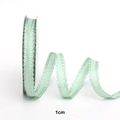 Cinta de encaje verde menta de 1cm con bordes ondulados para flores y regalos DIY - 1cm*150 Yardas / Verde