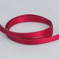 Deep red polyester satin ribbon with gold and silver edges for gift wrapping DIY - Wine Red Gold Edge (260)