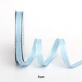 Cinta de encaje ondulado azul claro de 1cm para decoración de flores y regalos DIY - 1cm*150 Yardas / Azul