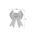 Fiocco di Natale argento con glitter scintillanti, dimensioni 10x15cm per regali - 10cm*15cm / Argento