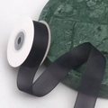 Roll of 2.5cm black matte jelly yarn ribbon for gift packaging and DIY crafts - 2.5cm*20 Yards / Black