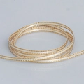 Cream polyester ribbon with golden metallic edges for gift wrapping and DIY crafts - Champagne Gold Edge (028)