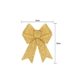 Fiocco di Natale dorato glitterato in PVC per regali, dimensioni 10 cm x 15 cm - 10cm*15cm / Oro