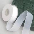 Roll of 2.5cm semi-transparent white jelly yarn ribbon for DIY gift wrapping - 2.5cm*20 Yards / White