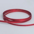 Narrow wine red polyester ribbon with metallic gold edges for gift wrapping and DIY crafts - Wine Red Gold Edge (260)