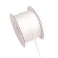 Roll of white translucent beaded chain for DIY jewelry making and clothing accessories - White