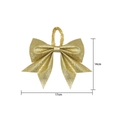 Funkelnde goldene Weihnachtsschleife mit Sternen-Pailletten für festliche Deko, Größe 17cm - Gold (14*17cm)