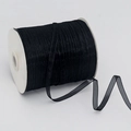 Schwarzes halbtransparentes Organzaband auf Spule für Geschenke und Bastelarbeiten - 0.6cm*500 Yards / Schwarz