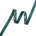 Green Christmas grosgrain ribbon with reindeer and snowflake print for DIY gifts - Green Ribbon (20 Yards) - Tree & Lamb
