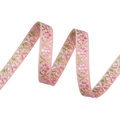 Pink floral embroidery ribbon 1.3cm wide for ethnic style clothing and DIY crafts - Pink(6#)