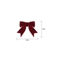 Fiocco in velluto rosso scuro con nastro a coda di rondine per artigianato fai da te, 5cm - 5 cm x 5 cm / Rosso